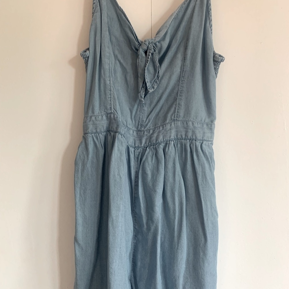Aerie Jean Romper With Pockets